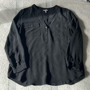 Joie black silk blouse size XS